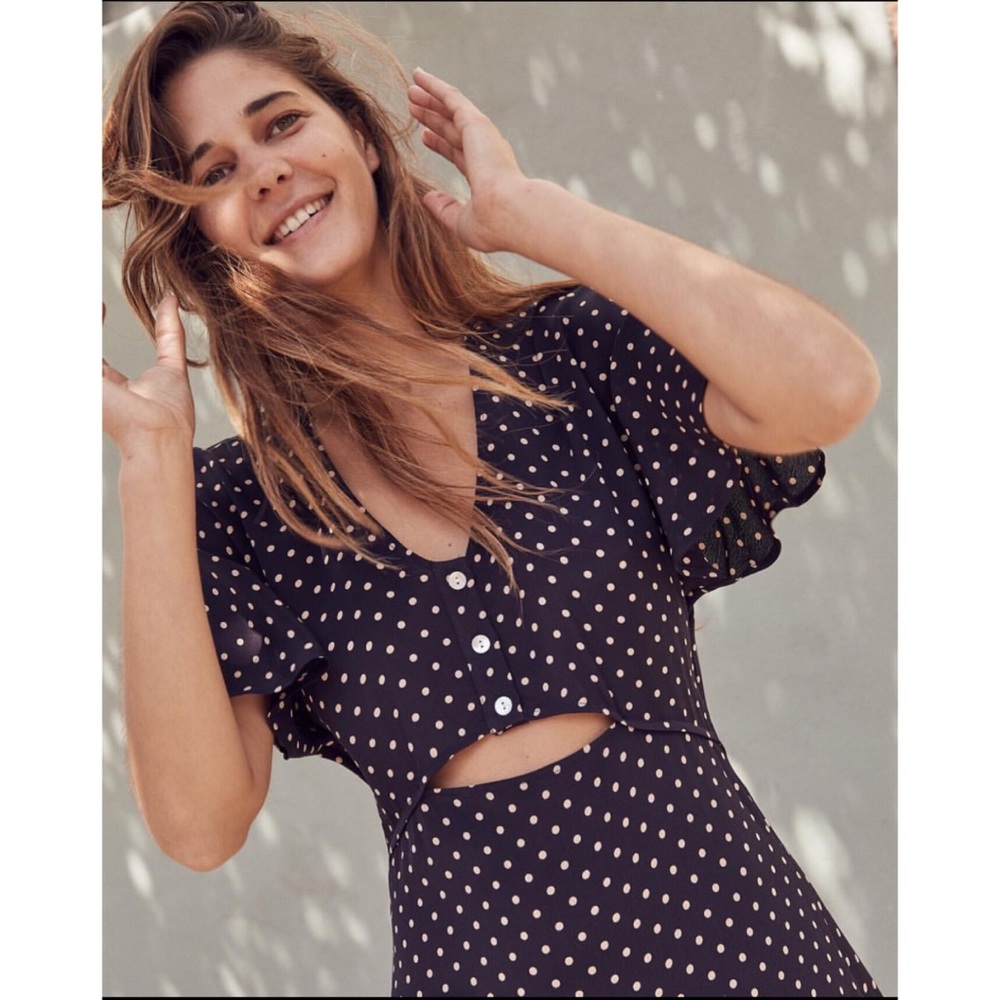 Christy Dawn Lucy Dress in Midnight Dot, sz M/L